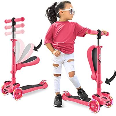 Hurtle Patinete Niño, Patinete 3 Ruedas, Patines Infantil Plegable con Altura Ajustable, Bandeja Antideslizante LED Ruedas Luminosas, Scooter para Niña/Niño de 2 a 12 Años Hurtle Patinete Niño, Patinete 3 Ruedas, Patines Infantil Plegable con Altura Ajustable, Bandeja Antideslizante LED Ruedas Luminosas, Scooter para Niña/Niño de 2 a 12 Años