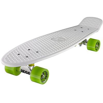 Ridge Big Brother Mini Cruiser Skateboard, Color Blanco/Verde, Talla 69 cm Ridge Big Brother Mini Cruiser Skateboard, Color Blanco/Verde, Talla 69 cm