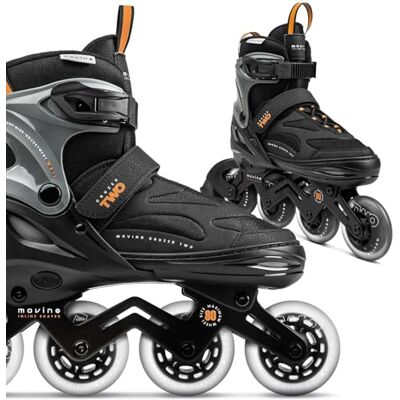 Movino Patines en Línea Cruzer B2 con Rodamientos ABEC-9, Ruedas Grandes y Sistema de Cierre de Tres Etapas: Hebilla, Cordones y Correa Movino Patines en Línea Cruzer B2 con Rodamientos ABEC-9, Ruedas Grandes y Sistema de Cierre de Tres Etapas: Hebilla, Cordones y Correa