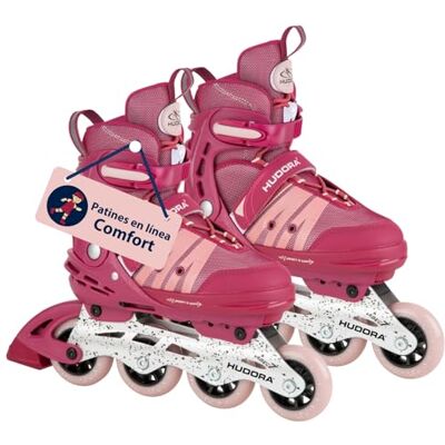 Hudora Patines Comfort Strong Berry Inline Skates para niños y Adolescentes Tallas 35-40 Patines Ajustables en Longitud y Anchura hasta 6 Tallas Patines Transpirables para Tiempo Libre Hudora Patines Comfort Strong Berry Inline Skates para niños y Adolescentes Tallas 35-40 Patines Ajustables en Longitud y Anchura hasta 6 Tallas Patines Transpirables para Tiempo Libre
