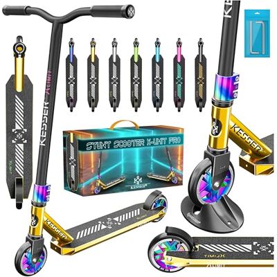 KESSER ® Patinete acrobático X-Limit-Pro, Funscooter con dirección de 360Ḟ, Patinete acrobático con Soporte, rodamientos de Bolas ABEC 9, Ruedas de PU de 110 mm, Patinete Scooter, KESSER ® Patinete acrobático X-Limit-Pro, Funscooter con dirección de 360Ḟ, Patinete acrobático con Soporte, rodamientos de Bolas ABEC 9, Ruedas de PU de 110 mm, Patinete Scooter,