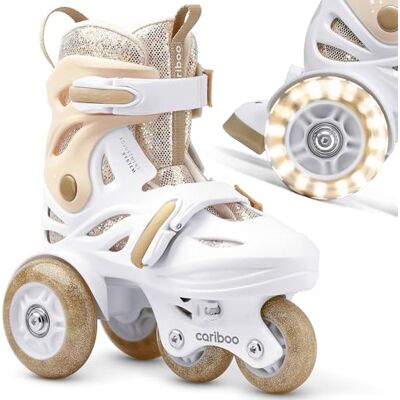 Cariboo Patines En Línea para Niños para Principiantes Tamaños Ajustables con Ruedas Que con Purpurina Ballerina Cariboo Patines En Línea para Niños para Principiantes Tamaños Ajustables con Ruedas Que con Purpurina Ballerina