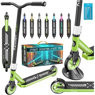 KESSER ® Patinete acrobático X-Limit-Pro, Funscooter con dirección de 360Ḟ, Patinete acrobático con Soporte, rodamientos de Bolas ABEC 9, Ruedas de PU de 110 mm, Patinete Scooter, KESSER ® Patinete acrobático X-Limit-Pro, Funscooter con dirección de 360Ḟ, Patinete acrobático con Soporte, rodamientos de Bolas ABEC 9, Ruedas de PU de 110 mm, Patinete Scooter,