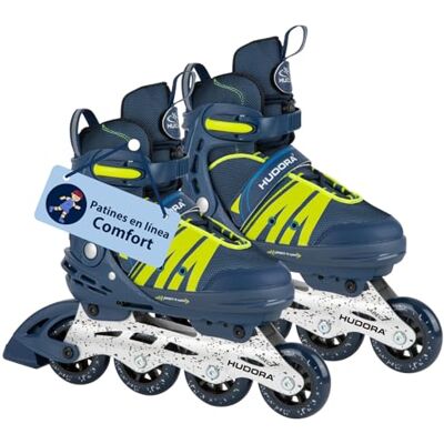 Hudora Patines Comfort Azul Oscuro Inline Skates para niños y Adolescentes Tallas 35-40 Patines Ajustables en Longitud y Anchura hasta 6 Tallas Patines Transpirables para Tiempo Libre Hudora Patines Comfort Azul Oscuro Inline Skates para niños y Adolescentes Tallas 35-40 Patines Ajustables en Longitud y Anchura hasta 6 Tallas Patines Transpirables para Tiempo Libre