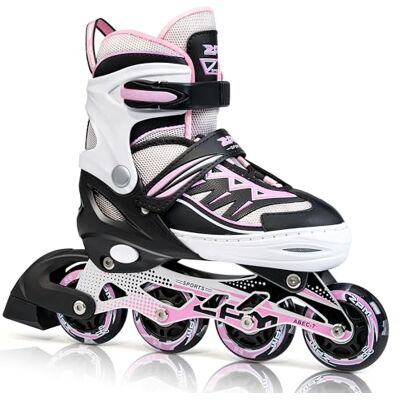 2PM SPORTS Cytia Patines en línea Ajustables para niñas y Mujeres Patinines en línea ajustables para niñas y jóvenes (principiantes), de 5 a 12 años, tallas 28–31, 32–35, 36–39. 2PM SPORTS Cytia Patines en línea Ajustables para niñas y Mujeres Patinines en línea ajustables para niñas y jóvenes (principiantes), de 5 a 12 años, tallas 28–31, 32–35, 36–39.