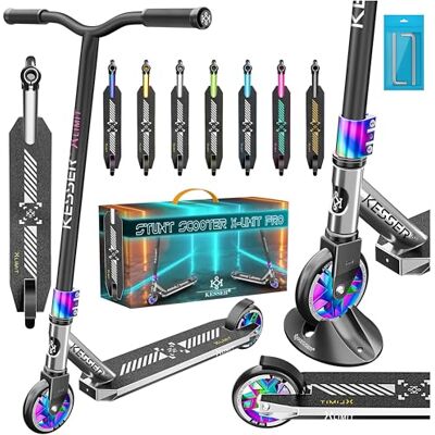 KESSER ® Patinete acrobático X-Limit-Pro, Funscooter con dirección de 360Ḟ, Patinete acrobático con Soporte, rodamientos de Bolas ABEC 9, Ruedas de PU de 110 mm, Patinete Scooter, KESSER ® Patinete acrobático X-Limit-Pro, Funscooter con dirección de 360Ḟ, Patinete acrobático con Soporte, rodamientos de Bolas ABEC 9, Ruedas de PU de 110 mm, Patinete Scooter,