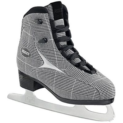 Roces Brits Ice Skate, Mujer, Ajedrez Negro/Blanco/Plateado, 35 Roces Brits Ice Skate, Mujer, Ajedrez Negro/Blanco/Plateado, 35