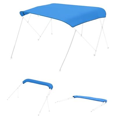 VEVOR Funda de Repuesto para Toldo Bimini 4 Arcos, Largo de 244 cm, de Grado Marino 600D, Alta Resistencia, Toldo de Repuesto para Barco, para Embarcaciones de Ancho de 246-262 cm, Azul, Sin Marco VEVOR Funda de Repuesto para Toldo Bimini 4 Arcos, Largo de 244 cm, de Grado Marino 600D, Alta Resistencia, Toldo de Repuesto para Barco, para Embarcaciones de Ancho de 246-262 cm, Azul, Sin Marco