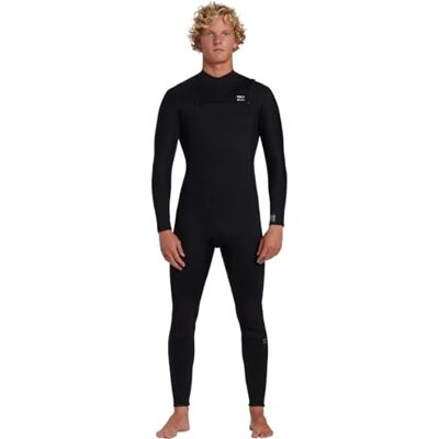 BILLABONG Traje de Neopreno GBS con Cremallera en el Pecho 5/4 Foil CZ GBS Fullsuit para Hombre, Color Negro BILLABONG Traje de Neopreno GBS con Cremallera en el Pecho 5/4 Foil CZ GBS Fullsuit para Hombre, Color Negro