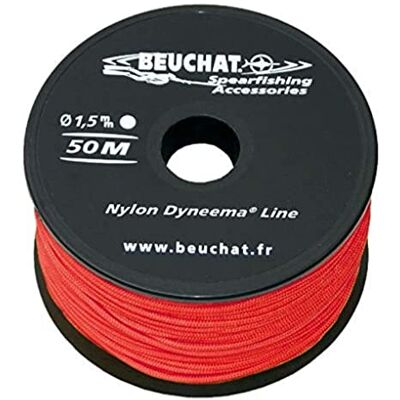 BEUCHAT Bobina 50 M hilo nylon Dyneema rojo 1,5 mm resistencia 200 Kg T/C: BEUCHAT Bobina 50 M hilo nylon Dyneema rojo 1,5 mm resistencia 200 Kg T/C: