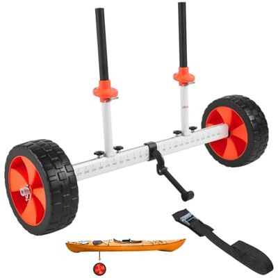VEVOR Remolque Vertical para Kayak, Remolque de Kayak 900 x 580 x 575 mm con Neumáticos de PU de 25,4 cm y Correa de Amarre, Carga de 104 kg, Carrito para Tabla de Surf de Remo, Kayaks, Canoas VEVOR Remolque Vertical para Kayak, Remolque de Kayak 900 x 580 x 575 mm con Neumáticos de PU de 25,4 cm y Correa de Amarre, Carga de 104 kg, Carrito para Tabla de Surf de Remo, Kayaks, Canoas