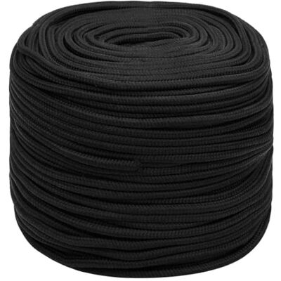 vidaXL Cuerda de Barco Polipropileno Negro Intenso 8 mm 50 m vidaXL Cuerda de Barco Polipropileno Negro Intenso 8 mm 50 m