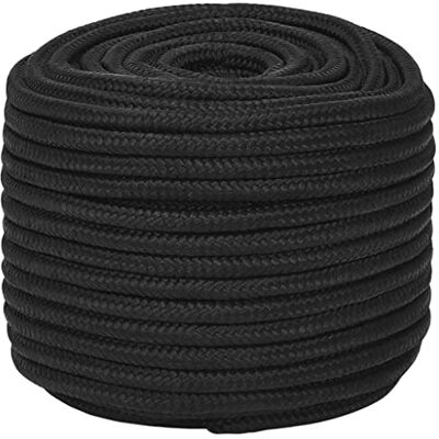 vidaXL Cuerda de Barco Polipropileno Negro Intenso 12 mm 25 m vidaXL Cuerda de Barco Polipropileno Negro Intenso 12 mm 25 m