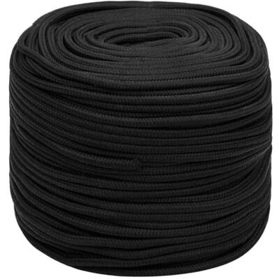 vidaXL Cuerda de Barco Polipropileno Negro Intenso 8 mm 25 m vidaXL Cuerda de Barco Polipropileno Negro Intenso 8 mm 25 m