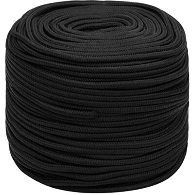 vidaXL Cuerda de Barco Polipropileno Negro Intenso 6 mm 100 m vidaXL Cuerda de Barco Polipropileno Negro Intenso 6 mm 100 m