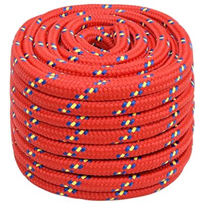 vidaXL Cuerda de Barco Polipropileno Rojo 20 mm 25 m vidaXL Cuerda de Barco Polipropileno Rojo 20 mm 25 m
