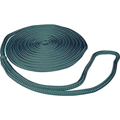 Seachoice Línea de Muelle de Nailon de Doble Trenzado con Empalme de Ojo, preencogida, estabilizada al Calor, 3/8 Pulgadas x 20 pies, Verde Bosque Seachoice Línea de Muelle de Nailon de Doble Trenzado con Empalme de Ojo, preencogida, estabilizada al Calor, 3/8 Pulgadas x 20 pies, Verde Bosque