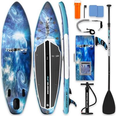 SereneLife tabla paddle surf hinchable, Paddle board, Cubierta antideslizante, Aleta inferior para remar, Estuche para guardar, Barco de pie para jovenes y adultos SereneLife tabla paddle surf hinchable, Paddle board, Cubierta antideslizante, Aleta inferior para remar, Estuche para guardar, Barco de pie para jovenes y adultos