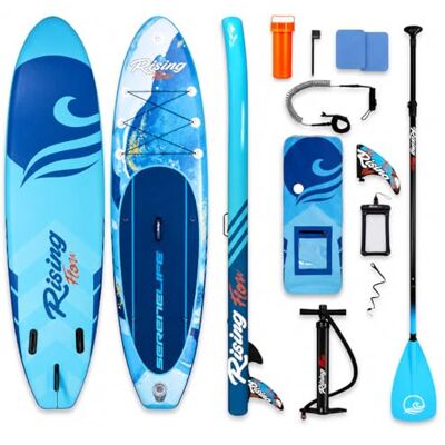 SereneLife SLSUPB518 Tabla de Paddle - 10.5 pies - Azul - SUP para 1 SereneLife SLSUPB518 Tabla de Paddle - 10.5 pies - Azul - SUP para 1