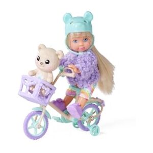 Simba Evi Love Teddy Bike, muñeca de Juguete con una Chaqueta mullida, con Casco de Oso, Zapatos, Bicicleta y Peluche, 12 cm, a Partir de 3 años Simba Evi Love Teddy Bike, muñeca de Juguete con una Chaqueta mullida, con Casco de Oso, Zapatos, Bicicleta y Peluche, 12 cm, a Partir de 3 años