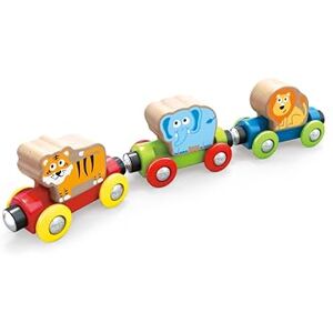 Hape Tren Viaje por la Selva Set de Tren con Animales Salvajes Desmontables Hape Tren Viaje por la Selva Set de Tren con Animales Salvajes Desmontables
