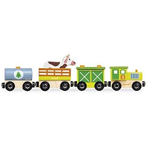Janod Set Tren de la Granja Story 5 Figuritas de Madera Animales y Vehículos Juguete de Imaginación Compatible con Los Raíles Existentes En el Mercado Desde 2 Años, Janod Set Tren de la Granja Story 5 Figuritas de Madera Animales y Vehículos Juguete de Imaginación Compatible con Los Raíles Existentes En el Mercado Desde 2 Años,