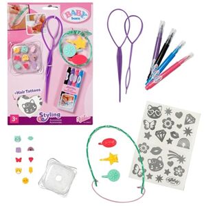 Baby born Set de rotuladores y Accesorios de Styling Rotuladores Lavables, Diadema, Pins y Horquillas Accesorios muñecas Adecuado para Cabeza de Peinado Baby born Set de rotuladores y Accesorios de Styling Rotuladores Lavables, Diadema, Pins y Horquillas Accesorios muñecas Adecuado para Cabeza de Peinado