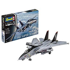 Revell Maqueta de avión 1: 72 – Grumman F de 14d Super Tomcat en escala 1: 72, nivel 3, réplica exacta con muchos detalles, 03960 Revell Maqueta de avión 1: 72 – Grumman F de 14d Super Tomcat en escala 1: 72, nivel 3, réplica exacta con muchos detalles, 03960