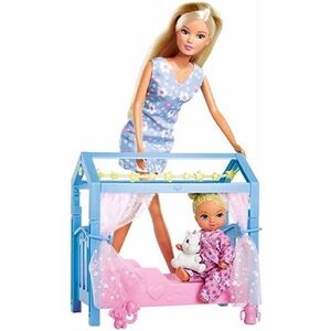 Simba Steffi Love Sweet Dreams Muñeca con Bonito bebé y Cuna con función Que Brilla en la Oscuridad, 12 Piezas, 29 cm, para niños a Partir de 3 años Simba Steffi Love Sweet Dreams Muñeca con Bonito bebé y Cuna con función Que Brilla en la Oscuridad, 12 Piezas, 29 cm, para niños a Partir de 3 años