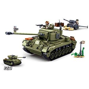 Sluban M38 B0860 Wwii-m261 Pershing Tanque Mediano 2 en 1, Mehrfarbig Sluban M38 B0860 Wwii-m261 Pershing Tanque Mediano 2 en 1, Mehrfarbig