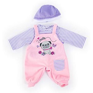 Bayer Design 42 a 46cm, accesorios para muñeca, pantalón con peto, top y gorra, conjunto, ropa con un bonito motivo de perro, color rosa, púrpura () , color/modelo surtido Bayer Design 42 a 46cm, accesorios para muñeca, pantalón con peto, top y gorra, conjunto, ropa con un bonito motivo de perro, color rosa, púrpura () , color/modelo surtido