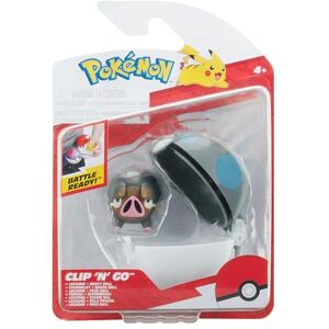 Pokémon Clip'n'Go Poké Ball Pelota Oficial de Ferkuli & Schwerball, Poké Ball con Figura de 5 cm Pokémon Clip'n'Go Poké Ball Pelota Oficial de Ferkuli & Schwerball, Poké Ball con Figura de 5 cm