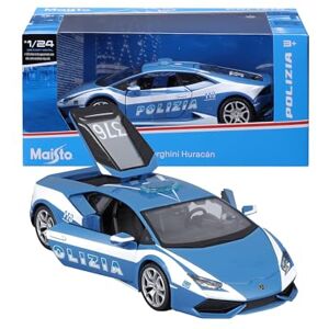 Maisto Lamborghini Huracán Police Modelo de Coche Realista a Escala 1:24, Licencia Oficial de Lamborghini y de los Servicios de Defensa, Edad Recomendada 3+ años Maisto Lamborghini Huracán Police Modelo de Coche Realista a Escala 1:24, Licencia Oficial de Lamborghini y de los Servicios de Defensa, Edad Recomendada 3+ años
