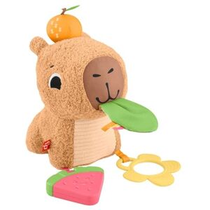 Fisher-Price Capibara Abracitos y jueguecitos Juguete sensorial de peluche con sonajero y mordedor para bebés recién nacidos a partir de 3 meses, Fisher-Price Capibara Abracitos y jueguecitos Juguete sensorial de peluche con sonajero y mordedor para bebés recién nacidos a partir de 3 meses,