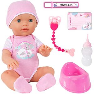 Bayer Design Muñeca interactiva, Piccolina Love con Accesorios, Muñeco Bebé, 42cm, Color Rosa , color/modelo surtido Bayer Design Muñeca interactiva, Piccolina Love con Accesorios, Muñeco Bebé, 42cm, Color Rosa , color/modelo surtido