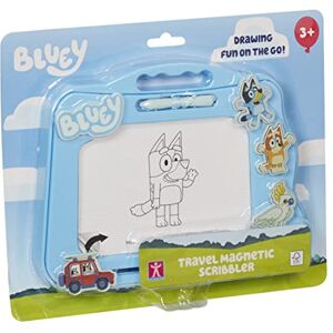 Character Options Bluey Travel Bloc magnético para garabatos con bolígrafo y 3 sellos, dibuja y borra sin ensuciar, azul Character Options Bluey Travel Bloc magnético para garabatos con bolígrafo y 3 sellos, dibuja y borra sin ensuciar, azul