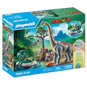 Playmobil Dinos Encuentro con el Brachiosaurus y Aerodeslizador Set de Juego de Dinosaurios Aventura de Dinosaurios para niños y niñas a Partir de 4 años Playmobil Dinos Encuentro con el Brachiosaurus y Aerodeslizador Set de Juego de Dinosaurios Aventura de Dinosaurios para niños y niñas a Partir de 4 años