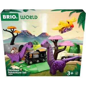 Brio Set de Aventuras Jurásicas, Tren Juguete, Madera, Juguetes niños 3 años, Compatible con Otros Sets, Set de construcción 21 Piezas Brio Set de Aventuras Jurásicas, Tren Juguete, Madera, Juguetes niños 3 años, Compatible con Otros Sets, Set de construcción 21 Piezas