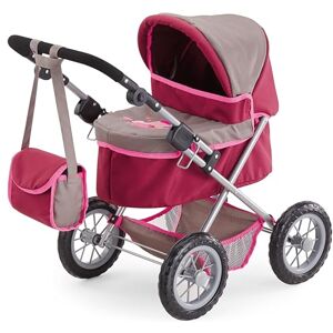 Bayer Design 13078 Cochecito Muñecas Trendy Royal, Color gris, burdeos, 68cm Bayer Design 13078 Cochecito Muñecas Trendy Royal, Color gris, burdeos, 68cm