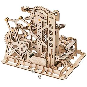 ROBOTIME ROKR Marble Roller Coaster Clockwork Mechanical 3D Puzzle Game Woodcraft Kit Adulto Craft Set Puzzle Present (Torre Coaster) ROBOTIME ROKR Marble Roller Coaster Clockwork Mechanical 3D Puzzle Game Woodcraft Kit Adulto Craft Set Puzzle Present (Torre Coaster)