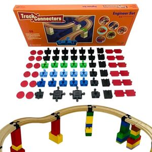 TOY2 Juego de 64 conectores de carril compatibles con Brio Ferrocarril y Lego Duplo Bloques de construcción Juego de 6 conectores de pista diferentes TOY2 Juego de 64 conectores de carril compatibles con Brio Ferrocarril y Lego Duplo Bloques de construcción Juego de 6 conectores de pista diferentes