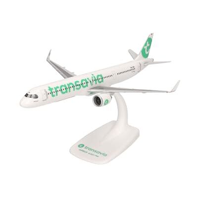 Herpa Miniatura del avión Transavia Airbus A321neo Snap-Fit, Escala 1/200, Modelo prefabricado, maqueta de colleción, modelismo, Avion con Soporte, Figura plástico Herpa Miniatura del avión Transavia Airbus A321neo Snap-Fit, Escala 1/200, Modelo prefabricado, maqueta de colleción, modelismo, Avion con Soporte, Figura plástico