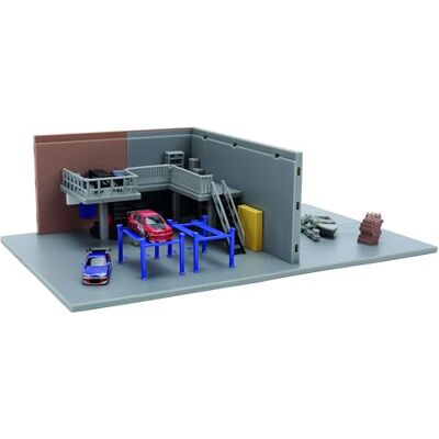Jada , Fast & Furious Nano Escenario Garaje de Han, Set de rodaje a Escala 4 cm, Incluye 2 Coches con carrocería de Metal Ruedas Libres y Goma, muros Desmontables, +8 años () Jada , Fast & Furious Nano Escenario Garaje de Han, Set de rodaje a Escala 4 cm, Incluye 2 Coches con carrocería de Metal Ruedas Libres y Goma, muros Desmontables, +8 años ()