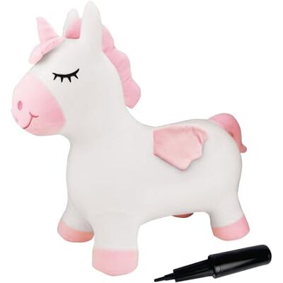 LEXIBOOK , Unicornio Saltarín Hinchable con Funda, LEXIBOOK , Unicornio Saltarín Hinchable con Funda,