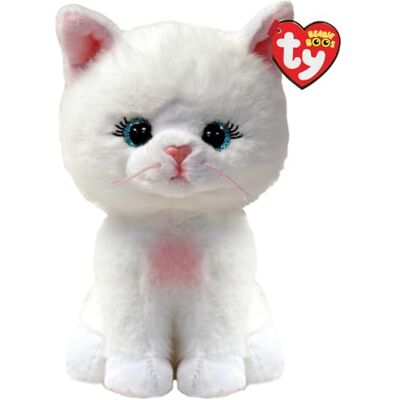 Ty Beanie Boos – Amelia la Gata con Ojos Azules Grandes y Brillantes, el Peluche con Ojos Grandes Brillantes – 15 cm – Ty Beanie Boos – Amelia la Gata con Ojos Azules Grandes y Brillantes, el Peluche con Ojos Grandes Brillantes – 15 cm –