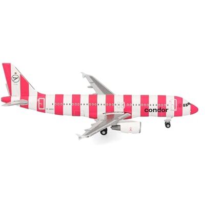 Herpa Miniatura del avión Condor Airbus A320 FlyPink Plane, Escala 1/500, maqueta de colección, modelismo, avión sin Soporte, Figura Metal Herpa Miniatura del avión Condor Airbus A320 FlyPink Plane, Escala 1/500, maqueta de colección, modelismo, avión sin Soporte, Figura Metal