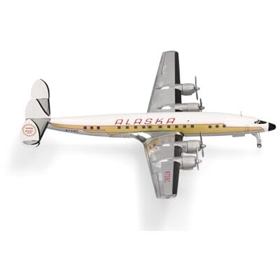 Herpa avión Modelo Alaska Airlines Lockheed L-1649A Starliner, Miniatura a Escala 1:200, Pieza de colección, Modelo sin Base, Metal Herpa avión Modelo Alaska Airlines Lockheed L-1649A Starliner, Miniatura a Escala 1:200, Pieza de colección, Modelo sin Base, Metal