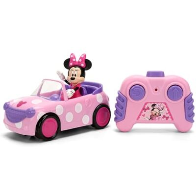 Jada Disney Minnie RC Roadster 1:32 Coche teledirigido de Minnie Mouse con Mando a Distancia, diseño Oficial Disney, , +3 años Jada Disney Minnie RC Roadster 1:32 Coche teledirigido de Minnie Mouse con Mando a Distancia, diseño Oficial Disney, , +3 años