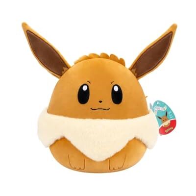 Squishmallows Eevee original de Pokémon de 10 pulgadas, añade Eevee a tu escuadrón, animal de peluche ultrasuave mediano, peluche oficial de Kelly Squishmallows Eevee original de Pokémon de 10 pulgadas, añade Eevee a tu escuadrón, animal de peluche ultrasuave mediano, peluche oficial de Kelly