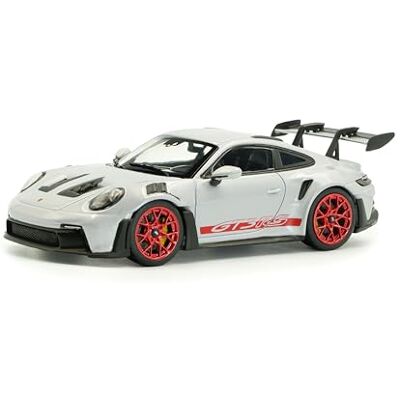 Solido Porsche 911 992 GT3 RS 2023 Modelo de Auto a Escala 1:43, Moderno Coche de Carreras 911 con Gran alerón Trasero, aerodinámica Detallada y Llantas Deportivas, Blanco con Acentos Rojos Solido Porsche 911 992 GT3 RS 2023 Modelo de Auto a Escala 1:43, Moderno Coche de Carreras 911 con Gran alerón Trasero, aerodinámica Detallada y Llantas Deportivas, Blanco con Acentos Rojos